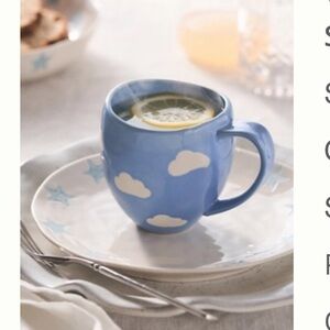 Anthropologie clouds vida icon stoneware mug